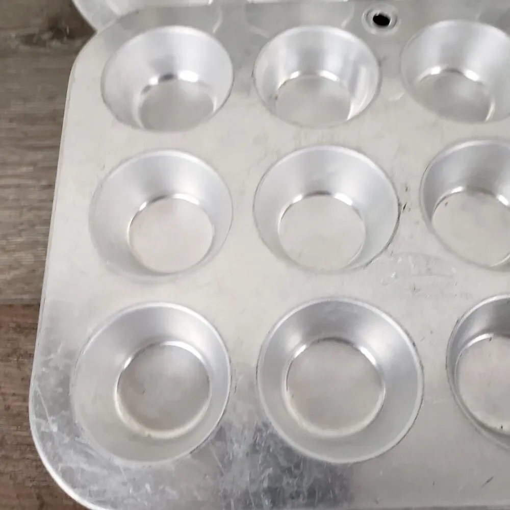 Comet 12 Cup Aluminum Mini Muffin Tin Pan Cupcake Tassies Tarts VTG Bake